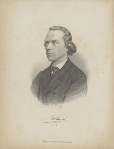 Porträtt av pianisten och kompositören Carl Heinrich Carsten Reinecke 1824-1910, ca. 1850 av Breitkopf and Härtel