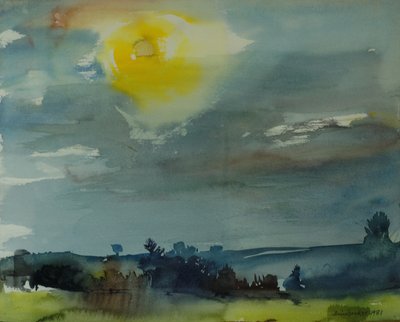 Rain in the Air, 1981 (wc på papper) av Brenda Brin Booker