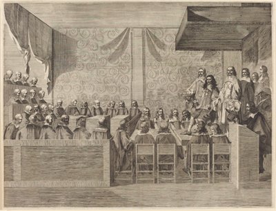 Karl II med hans råd av British 17th Century