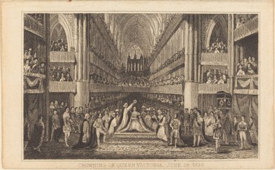 Krönandet av drottning Victoria, 28 juni 1838 [högra halvan] av British 19th Century