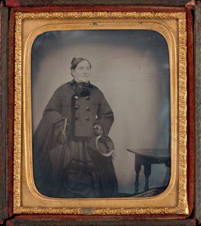 Porträtt av en kvinna,ca. 1860 (foto) av British Photographer
