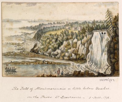 En serie skisser, vyer i Storbritannien, på kontinenten och i Amerika 1772-1778 (akvarell) av British School