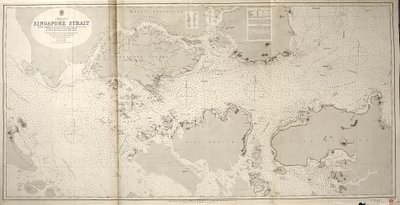 Kinesiska sjön SINGAPORE STRAIT Av överbefälhavare JW Reed Navg Lieuts TH Tizard ... Assisterad av officerarna på HMS Rifleman 1865-69 av British School