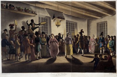 Danse, le menuet; i "" Reser genom Kanada", av George Heriot, red. London av British School