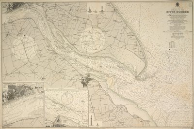 England, östkusten, inloppet till floden Humber kartlagt av kapten G.E. Richards HM:s kartläggningsfartyg "Triton" (1899-1900) av British School