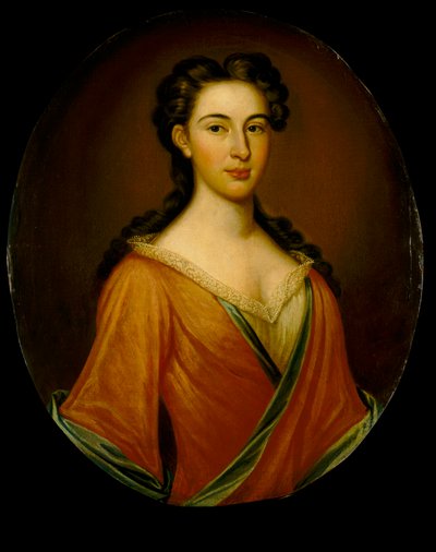 Mrs Edmund Nelson (1698-1789), ca 1720 (olja på duk) av British School