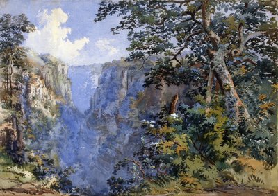 Pachmarhi, Madhya Pradesh (akvarell) av British School