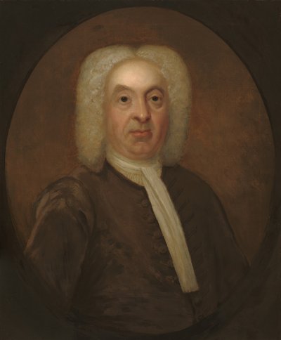 Porträtt av en gentleman, ca 1720-1740 (olja på duk) av British School