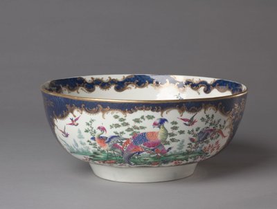 Punch Bowl, Worcester Porslinsfabrik, ca 1770 av British School