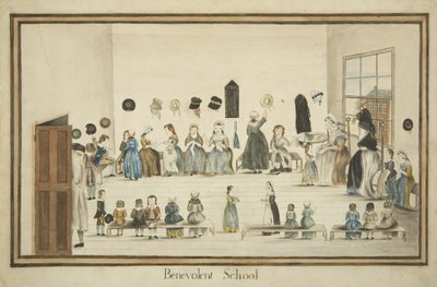 The Benevolent School, c.1795 (akvarell och bläck på papper) av British School