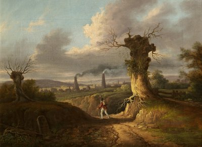 The Old Glass Works, Nailsea, ca 1810 (olja på duk) av British School