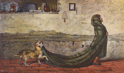 Tågbäraren (färglitografi) av Briton (after) Riviere