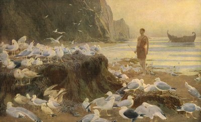 En gammal världsvandrare, 1887, c1930. av Briton Riviere