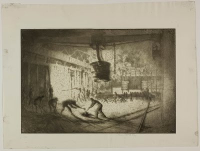 Chicago - Herdofen, Illinois Steel Co. von Bror Julius Olsson Nordfeldt