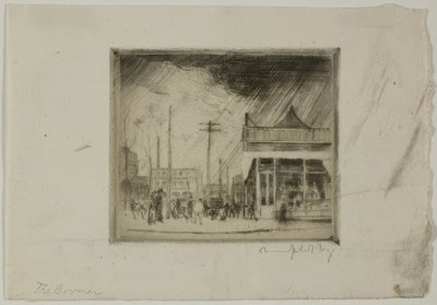 Chicago - Die Ecke, 57. und Stony Island Ave von Bror Julius Olsson Nordfeldt