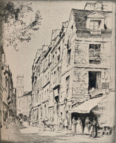Innergården i Halles, Rue St Jacques, 1915 av Bror Julius Olsson Nordfeldt