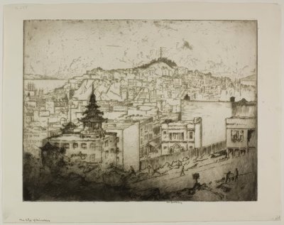 Der Rand von Chinatown von Bror Julius Olsson Nordfeldt