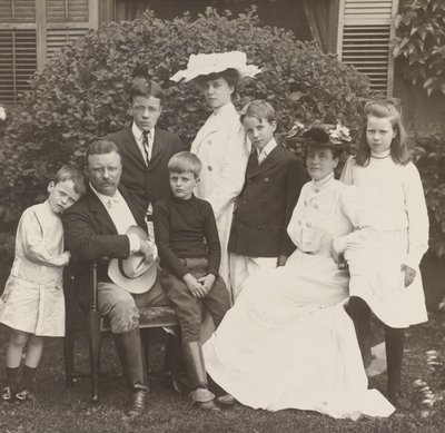 President Theodore Roosevelt, hans fru Edith och familj av Brothers Pach