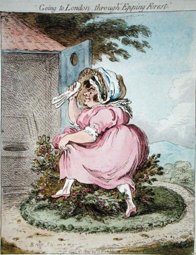 Going to London through Epping Forest, etsat av James Gillray (1757-1815) publicerad av Hannah Humphrey 1802 (handfärgad etsning) av Brownlow (after) North