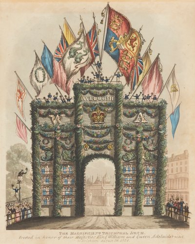 Triumfbåge för kung William IV och drottning Adelaide av Bruce Brighton