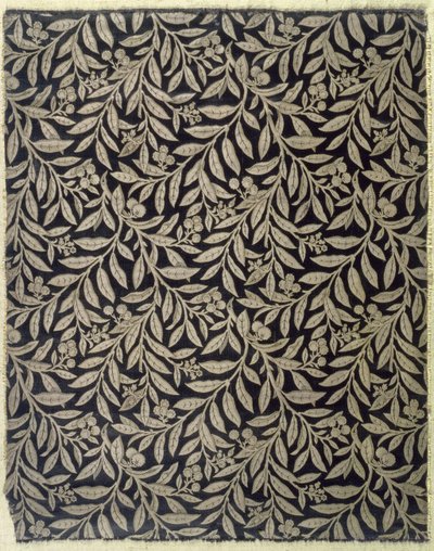 Frukter och löv, tillverkade av Warner & Ramin, ca 1875 (vävd silkesvävnad) av Bruce James Talbert