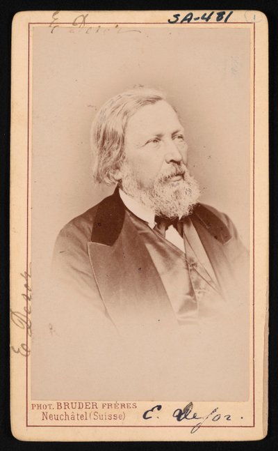 Porträtt av Pierre Jean Edouard Desor 1811-1882, före 1882. av Bruder Freres