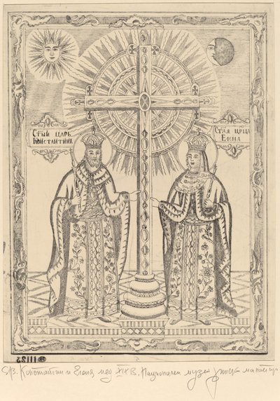 Saint Constantine och Saint Elena av Bulgarian 19th Century