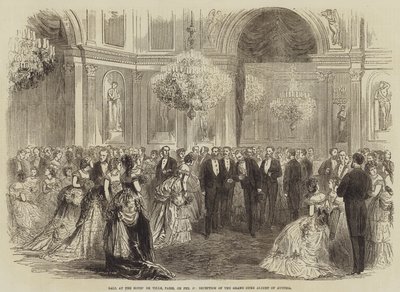 Bal på Hotel de Ville, Paris, den 17 februari, mottagning av storhertigen Albert av Österrike av Burn Smeeton