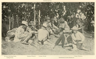 Konferens efter Rough Riders Battle, spansk-amerikanska kriget, juni 1898, 1899. av Burr McIntosh
