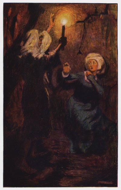 Illustration till klostret och härden av Charles Reade (litho i färg) av Byam (after) Shaw