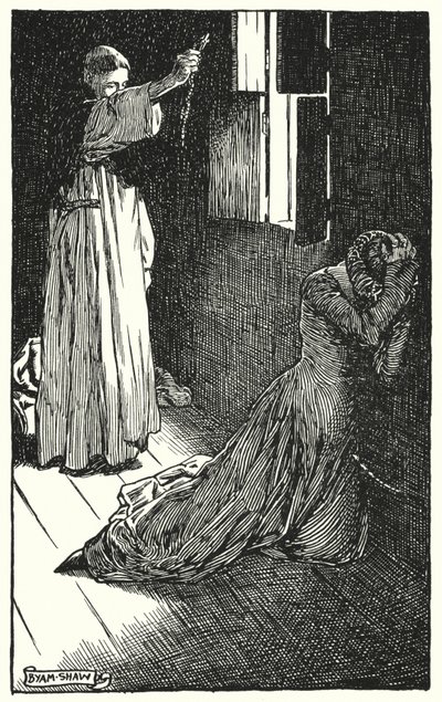 Illustration för klostret och härden av Charles Reade (litho) av Byam (after) Shaw