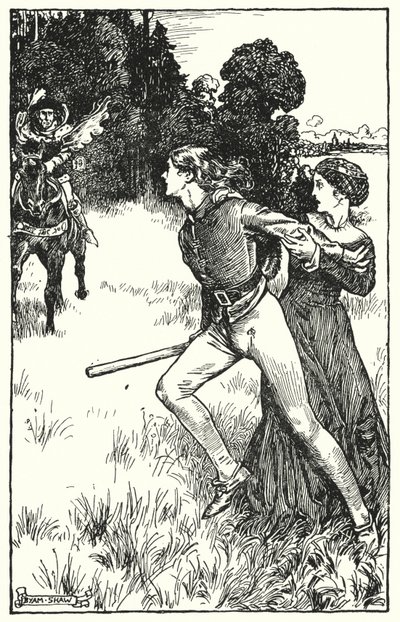 Illustration för The Cloister and The Hearth av Charles Reade (litho) av Byam (after) Shaw