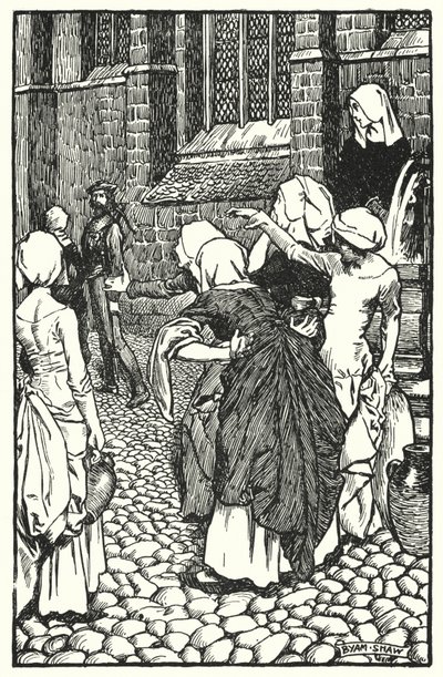 Illustration för The Cloister and The Hearth av Charles Reade (litho) av Byam (after) Shaw