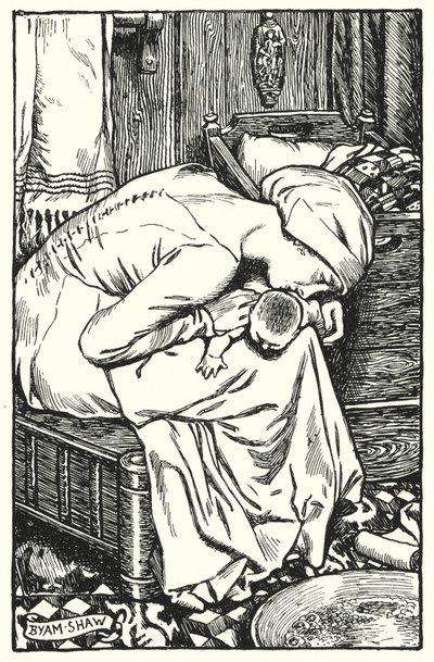 Illustration för The Cloister and The Hearth av Charles Reade (litho) av Byam (after) Shaw