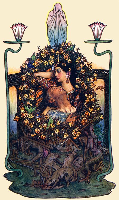"Trädgården vid bron" av Byam Shaw