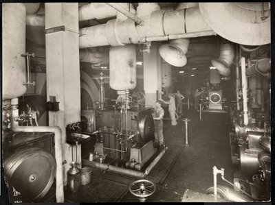 Ett pannrum på Hotel McAlpin, 1913 (silvergelatintryck) av Byron Company