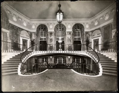 Dubbeltrappa på Ritz-Carlton Hotel, 1913 (silvergelatintryck) av Byron Company