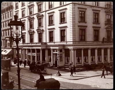 The St. James Hotel, nordöstra hörnet av Broadway och 26th eller 27th Street, New York, 1896 (silvergelatintryck) av Byron Company