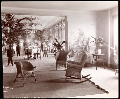Takmatsalen på Vendome Hotel, 1903 (silvergelatintryck) av Byron Company