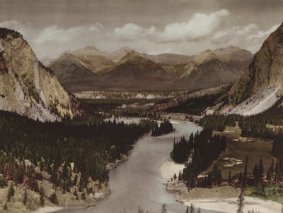 Bow Valley, Banff (färgfoto) av Byron Hill Harmon