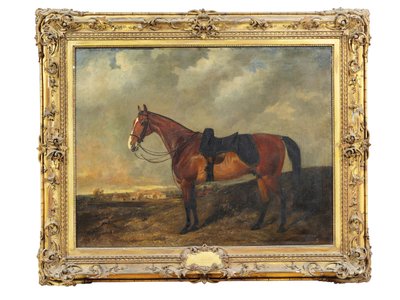 Shadrach, en kastanjejägare i ett landskap av Byron Webb