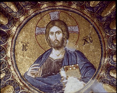 Kristus pantokrator (eller Kristus i härlighet) (mosaik, 500-1300-talet) av Byzantine