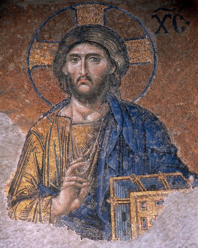 Deesis Kristus i Hagia Sofia (mosaik) av Byzantine