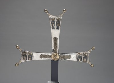 Fragment of a processional Cross, c.1050 (förgylld silver, niello) av Byzantine