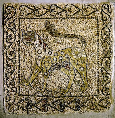 Spotted Panther, 1213 (mosaik) av Byzantine