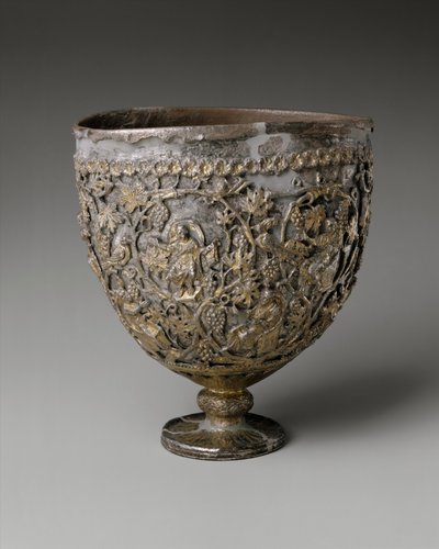 Antiokiska kalken, 500-550 e.Kr. (förgyllt silver) av Byzantine Byzantine