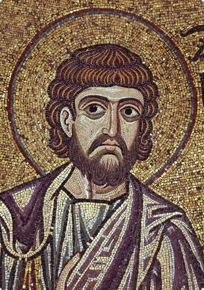 Profeten Sakarja Detalj av interiörmosaiker i Markusbasilikan, 1100-talet av Byzantine Byzantine