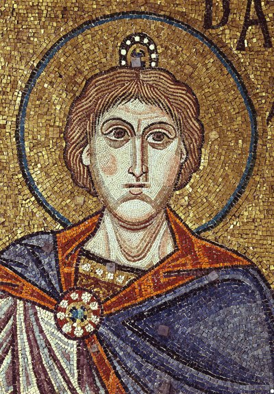 Profeten Daniel Detalj av inre mosaiker i St. Marks-basilikan, 1100-talet av Byzantine Byzantine