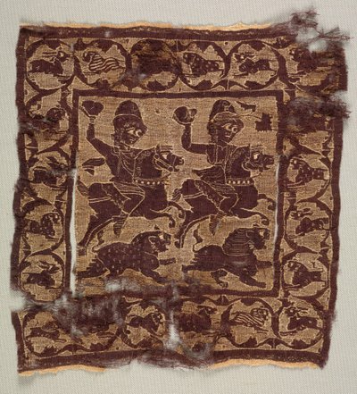Prydnadsfyrkant från en tunika av Byzantine PeriodEgyptian