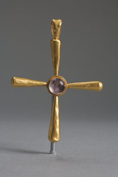 Kors (guld och ametist) av Byzantine School